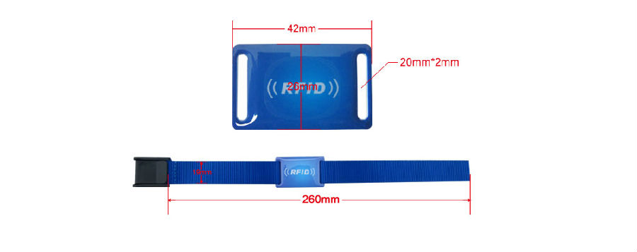 RFID Nylon Wristband HC-NL005 medidas