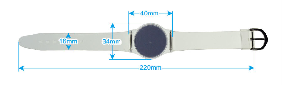 RFID Plastic Wristband HC-SJ007 medidas